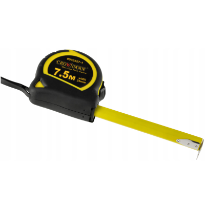 CROWNMAN Svinovací metr / svinovací metr se zámkem, pravítko 7,5M 25mm