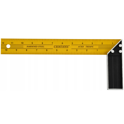 CROWNMAN Univerzální stavební truhlářský čtverec o měřítku 30 cm