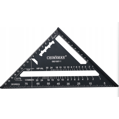 BERGE Univerzální truhlářský čtverec 180mm černý