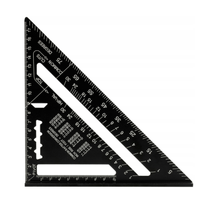 BERGE Univerzální truhlářský čtverec 180mm černý