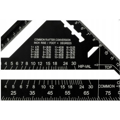BERGE Univerzální truhlářský čtverec 180mm černý