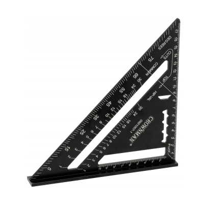 BERGE Univerzální truhlářský čtverec 180mm černý