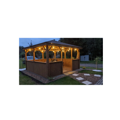 BERGE Zahradní girlanda 15m + 16x 1W LED žárovka