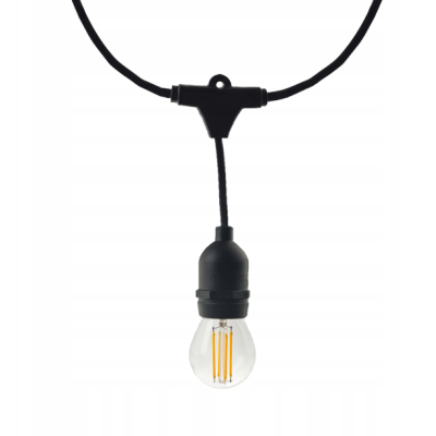 BERGE Zahradní girlanda 15m + 16x 1W LED žárovka