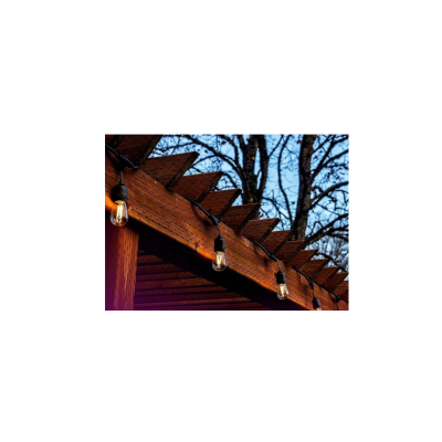 BERGE Zahradní girlanda 15m + 16x 1W LED žárovka