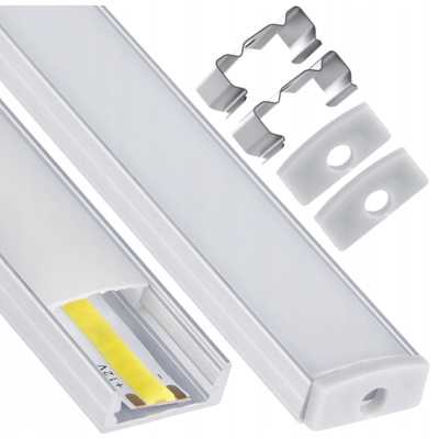 BERGE LED eloxovaný hliníkový profil povrchový 1m - sada