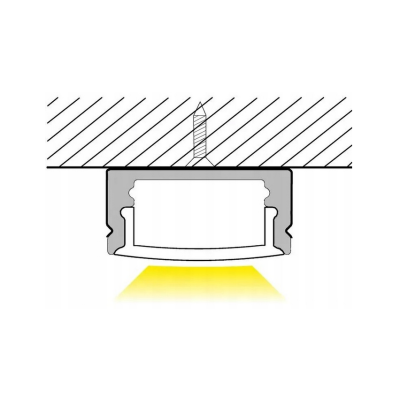 BERGE LED eloxovaný hliníkový profil povrchový 1m - sada