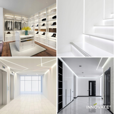 BERGE LED eloxovaný hliníkový profil povrchový 1m - sada