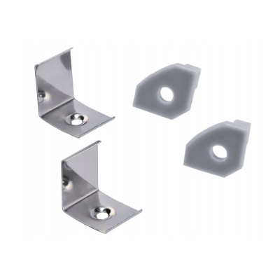 BERGE LED eloxovaný hliníkový profil rohový 1m - sada