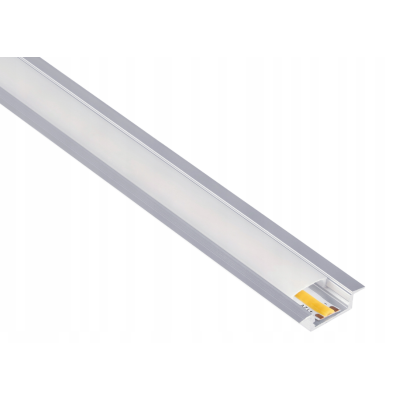 BERGE LED eloxovaný hliníkový profil zapuštěný 1m - sada