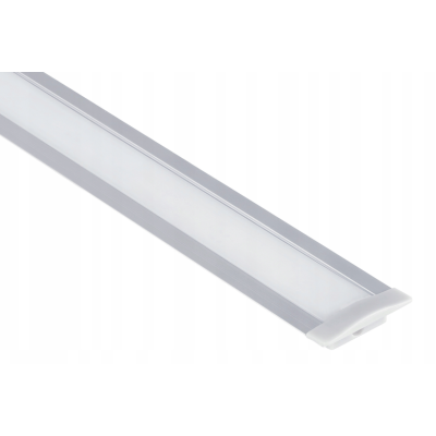 BERGE LED eloxovaný hliníkový profil zapuštěný 1m - sada