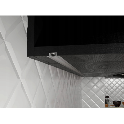 BERGE LED eloxovaný hliníkový profil zapuštěný 1m - sada