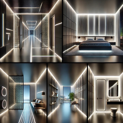 BERGE LED hliníkový profil 1m bílý přisazený - sada