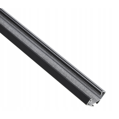 BERGE LED hliníkový profil rohový 1m černý - sada
