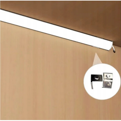 BERGE LED hliníkový profil rohový 1m černý - sada