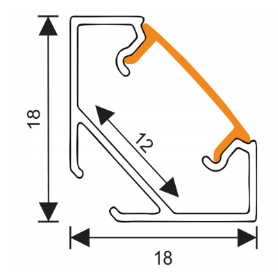 BERGE LED hliníkový profil rohový 2m bílý - sada