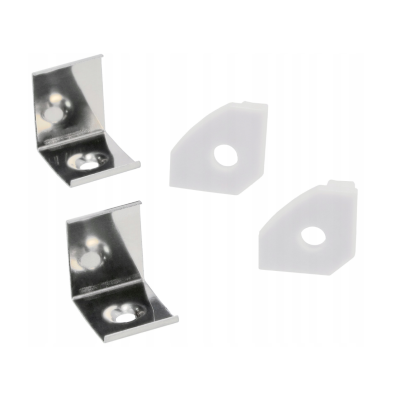 BERGE LED hliníkový profil rohový 2m bílý - sada