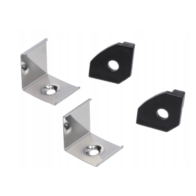 BERGE LED hliníkový profil rohový 2m černý - sada