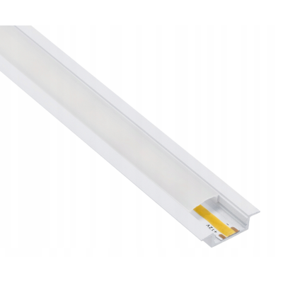 BERGE LED hliníkový profil zapuštěný 1m bílý - sada
