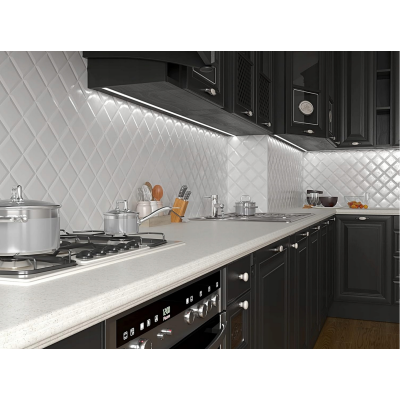 BERGE LED hliníkový profil zapuštěný 1m bílý - sada