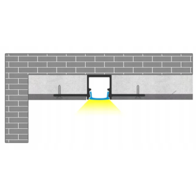 BERGE LED hliníkový profil zapuštěný 2m - sada