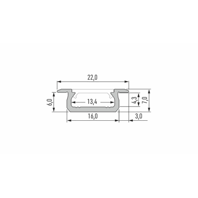 Led-Labs LED profil LUMINES typ Z černý elox 2,02m