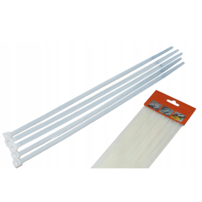 CROWNMAN Nylonová stahovací páska 2,5x100mm bílá - 100ks