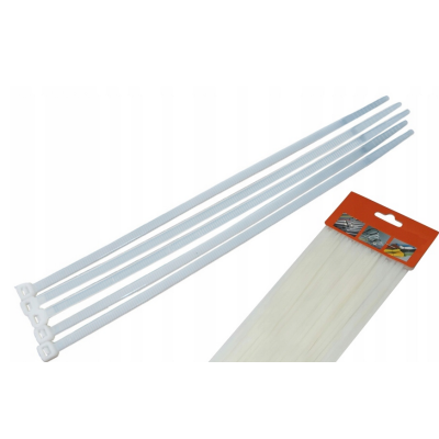 CROWNMAN Nylonová stahovací páska 3,6x200mm bílá - 100ks