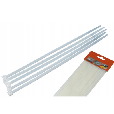 CROWNMAN Nylonová stahovací páska 4,8x200mm bílá - 100ks