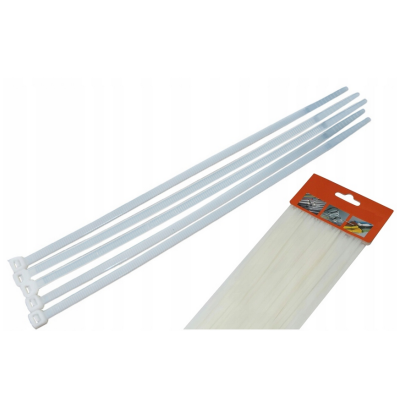 CROWNMAN Nylonová stahovací páska 4,8x300mm bílá - 100ks