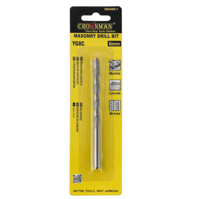 CROWNMAN Ocelový vrták do betonu 6mm