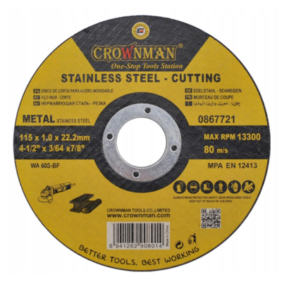 CROWNMAN Řezný kotouč na kov 125x1,2x22,2mm