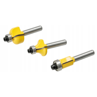 CROWNMAN Sada 6 ks rovných řezáků na dřevo 6,3 mm