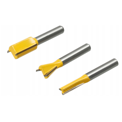 CROWNMAN Sada 6 ks rovných řezáků na dřevo 6,3 mm