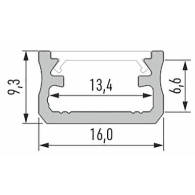 Led-Labs LED profil LUMINES typ A stříbrný elox 2,02m