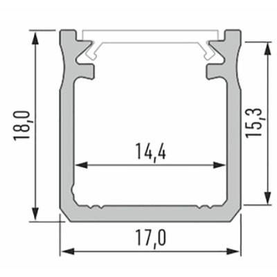 Led-Labs LED profil LUMINES typ Y bílý lakovaný 1m