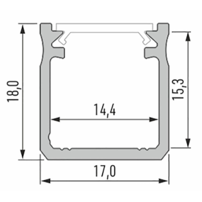 Led-Labs LED profil LUMINES typ Y stříbrný elox 1m