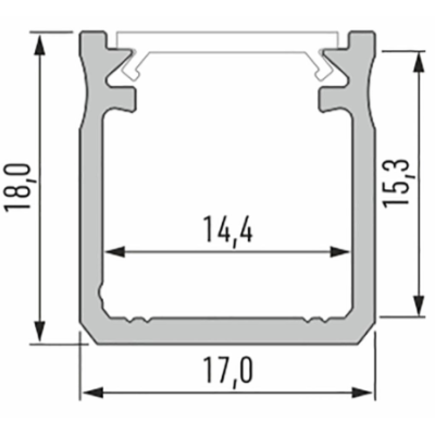 Led-Labs LED profil LUMINES typ Y surový 1m