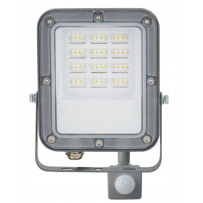 BERGE LED reflektor ODYN s pohybovým senzorem 30W - 2700lm - 4000K - IP66