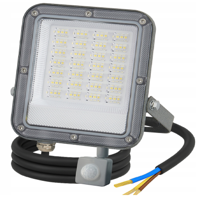 BERGE LED reflektor ODYN s pohybovým senzorem 50W - 4500lm - 4000K - IP66