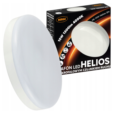 BERGE LED stropní svítidlo s pohybovým senzorem 15W - IP40 - neutrální barva