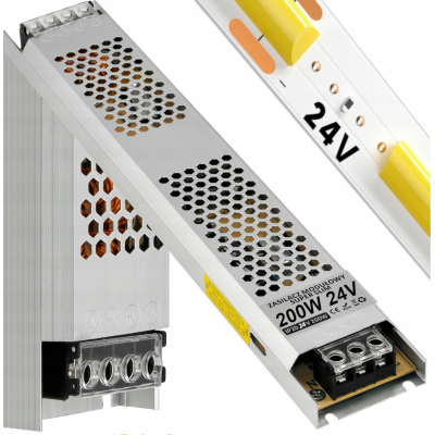 BERGE Tenký LED zdroj 24V - 200W - 8,33A - IP20