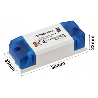 BERGE Zdroj pro LED nábytek 12V - 12W - 1A - IP20