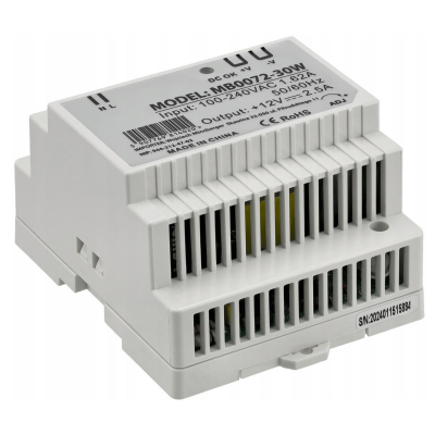 BERGE LED zdroj na DIN lištu 12V - 45W - 3,75A