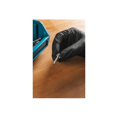 WUSSOW jednorázové nitrilové rukavice s diamantovou texturou černé (100 ks/balení)