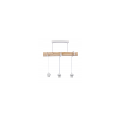 BERGE LED stropní svítidlo, 3xE27, loft, nastavitelné, se stínidly - bílé