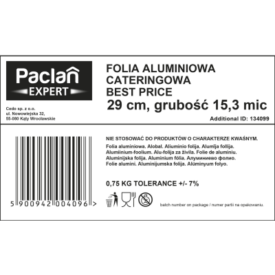 Paclan Potravinářská hliníková fólie 60 m