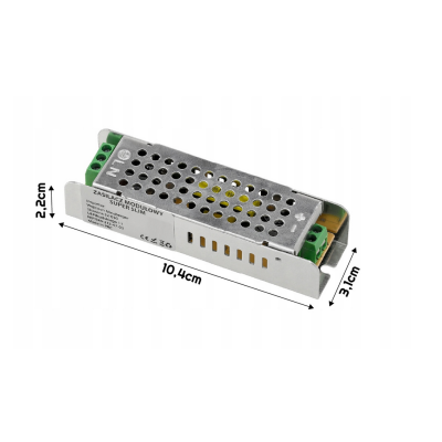 BERGE Tenký napájecí zdroj - 24V - 36W - 1,5A - IP20