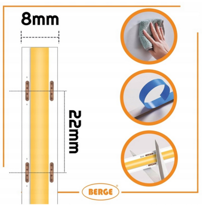 BERGE LED pásek COB Neon 12V - 480D - 9W/m - IP20 - 1m - 990lm - studená barva