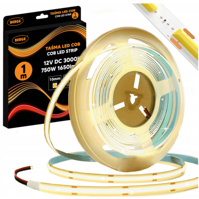BERGE LED pásek COB Neon 12V - 528D - 15W/m - IP20 - 1650lm - 1m - teplá barva
